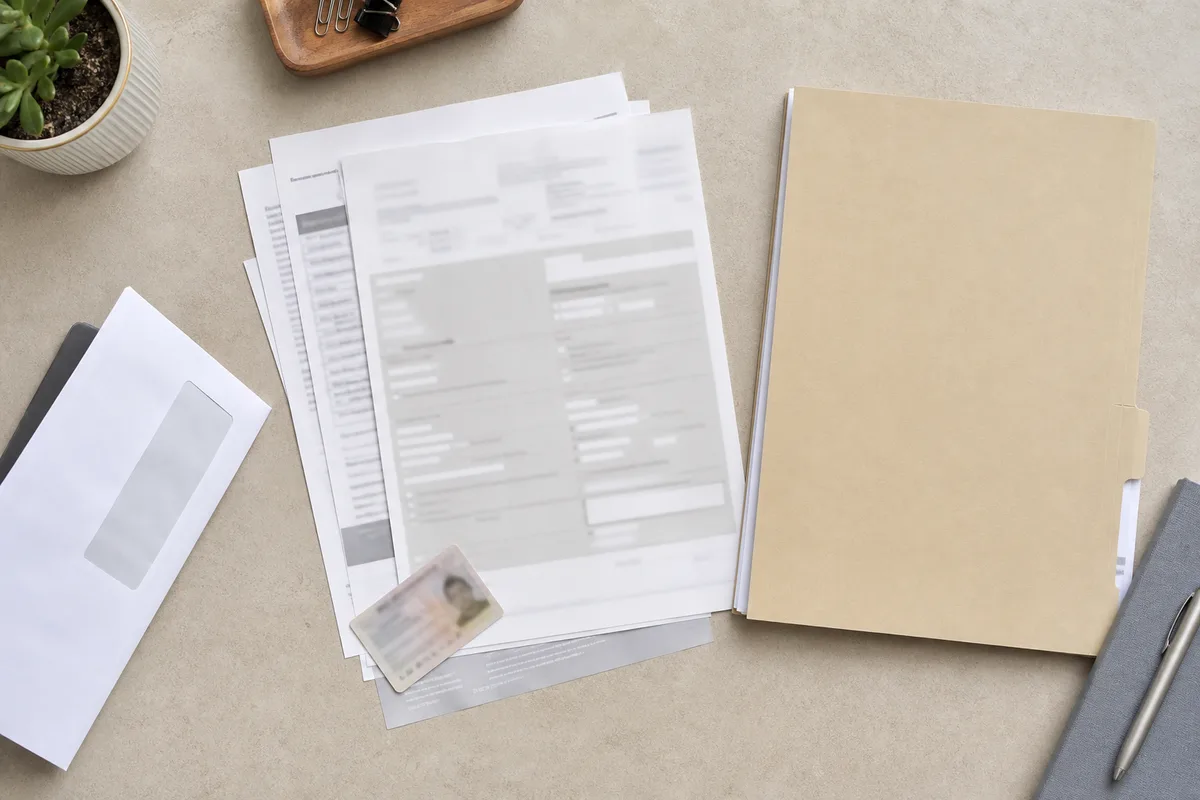 Dossier de documents pour une demande de carte grise à Angers avec justificatifs et certificat de cession